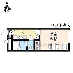レオパレス本堅田1番館 1Kの間取図画像