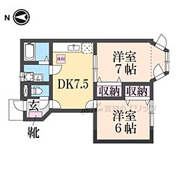 プリマヴェーラ 2DKの間取図画像