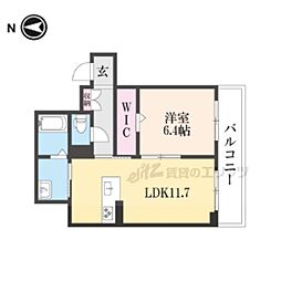 シャーメゾンクオリスタ 1LDKの間取図画像