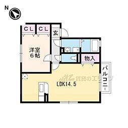 ウィニング2 1LDKの間取図画像