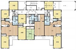 クラーク宮の森 2LDKの間取図画像