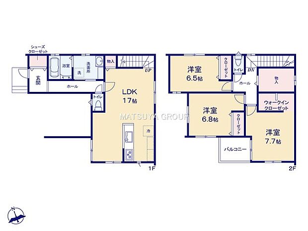 3LDK　※図面と現況に相違ある場合には現況優先とします。 