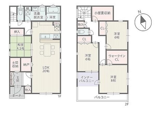 4LDK+小屋裏収納
