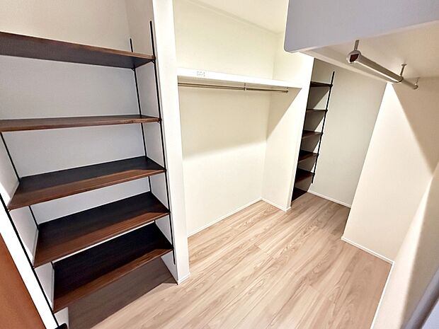 家事の負担が減るWIC！1箇所にまとめて収納できるから部屋も散らかりにくいですね 