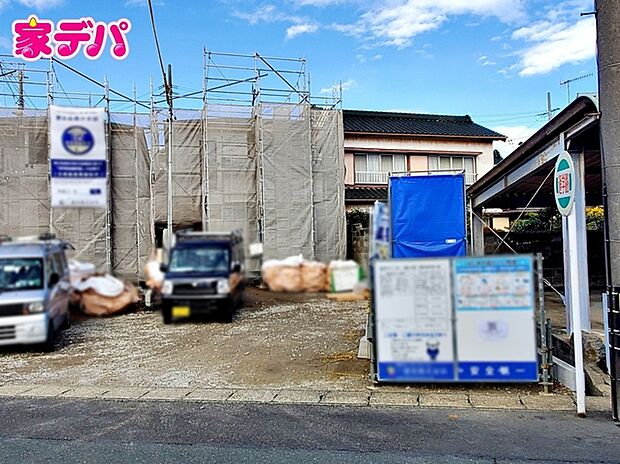 【2号棟】上棟しました！ ・長期優良住宅 ・4LDK ・LDK19帖 ・全居室収納完備 ・大容量パントリー ・リビング階段 ・水回り家事ラク動線 ・駐車場2台可