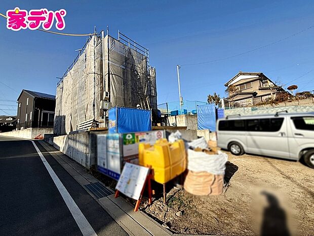 上棟しました。ご見学希望のお客様につきましては同型同仕様の物件にご案内いたします