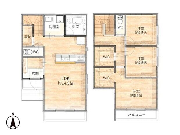 3SLDK ※図面と現況に相違ある場合には現況優先とします。 