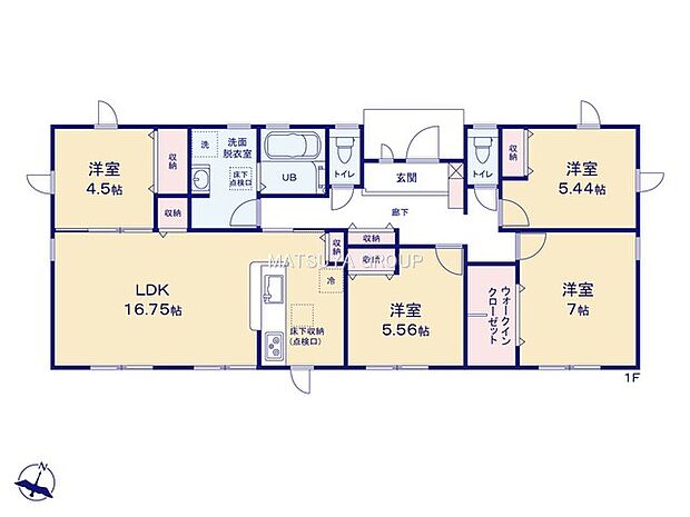 4LDK※図面と現況に相違ある場合には現況優先とします。 