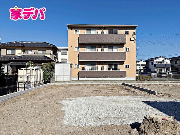 建築予定地です。ご見学希望のお客様につきましては同型同仕様の物件にご案内いたします