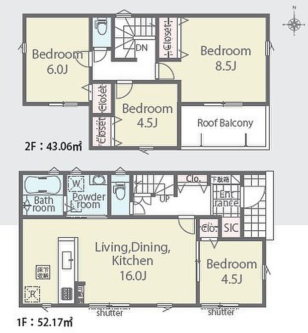 4LDK※図面と現況に相違ある場合には現況優先とします。 