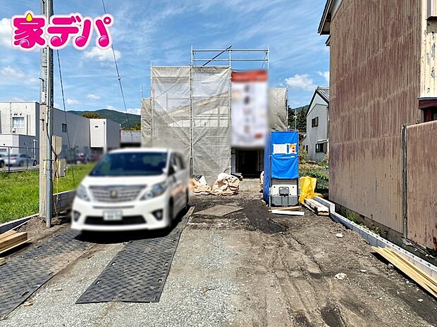 上棟しました。ご見学希望のお客様につきましては同型同仕様の物件にご案内いたします