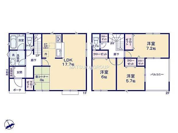 3LDK+タタミコーナー（3帖）  