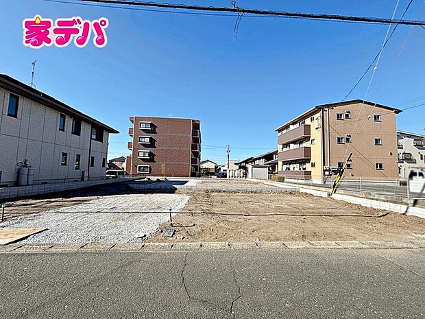 建築予定地です。ご見学希望のお客様につきましては同型同仕様の物件にご案内いたします