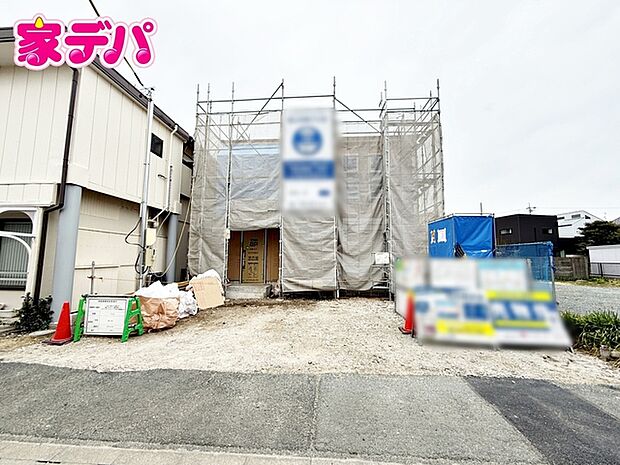 【限定1棟】上棟しました! ・長期優良住宅 ・3LDK ・LDK17.25帖 ・全居室収納完備 ・パントリー ・玄関土間収納 ・広々洗面脱衣所 ・並列駐車場2台可