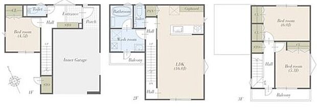 3LDK ※図面と現況に相違ある場合には現況優先とします。 