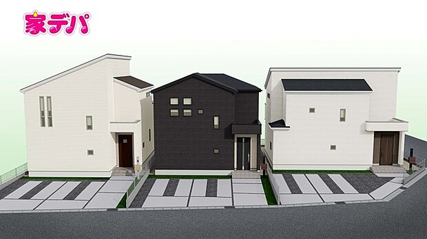 【完成予想外観】(左) 完成予想外観は、計画段階の図面を基に描き起こしたもので、形状・色等は実際とは異なる場合があります。詳細はお問い合わせください。