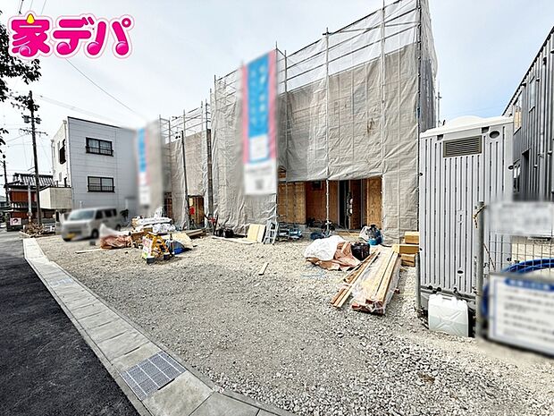 上棟しました。ご見学希望のお客様につきましては同型同仕様の物件にご案内いたします