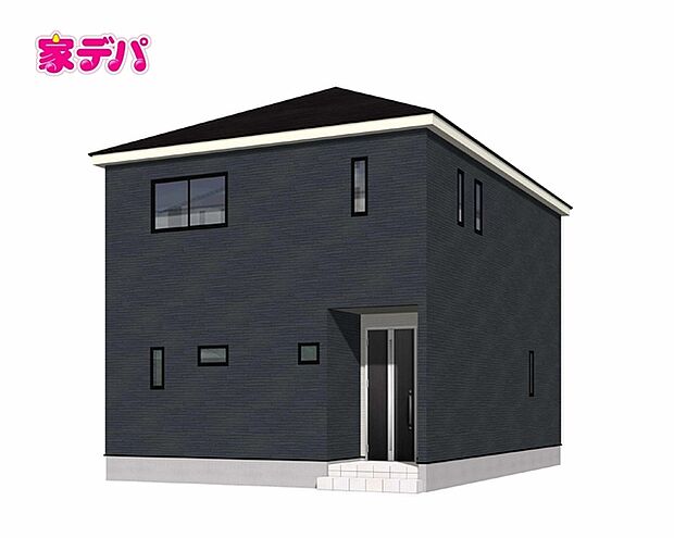 【3号棟】完成予想外観! ・4LDK ・LDK15帖、隣接洋室5.2帖 ・全居室収納完備 ・リビング収納 ・家事動線良好な間取り ・全室2面採光 ・広々バルコニー ・防犯カメラ ・駐車場並列3台可