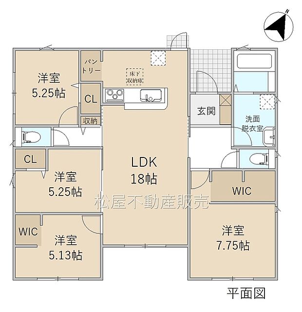 4LDK※図面と現況に相違ある場合には現況優先とします。