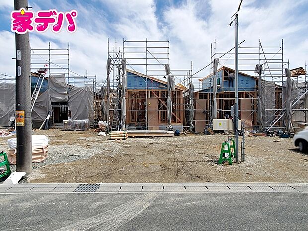 【3号棟】上棟しました！ ・平屋建て住宅 ・長期優良住宅 ・4LDK ・LDK16帖 ・全居室収納完備 ・パントリー ・並列駐車場3台可