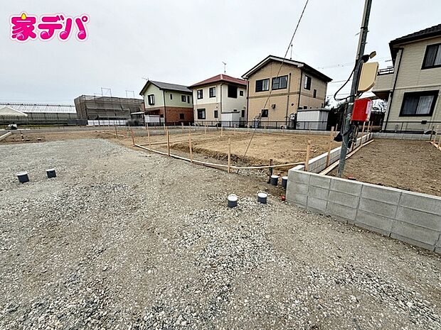 建築予定地です。ご見学希望のお客様につきましては同型同仕様の物件にご案内いたします