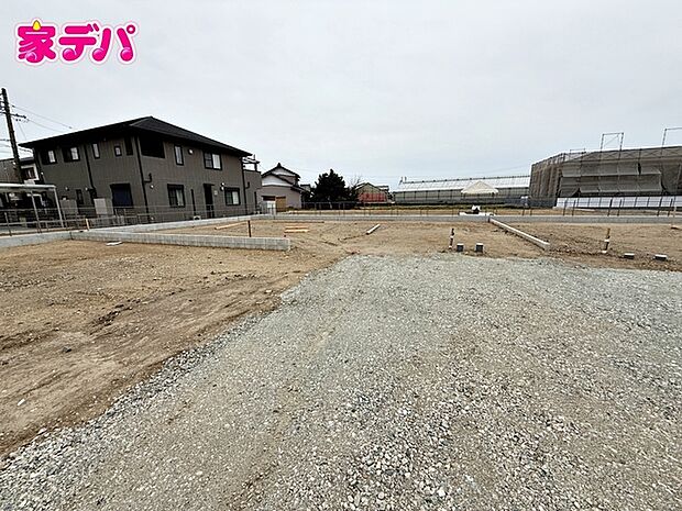 建築予定地です。ご見学希望のお客様につきましては同型同仕様の物件にご案内いたします