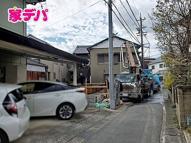 建築予定地です。ご見学希望のお客様につきましては同型同仕様の物件にご案内いたします