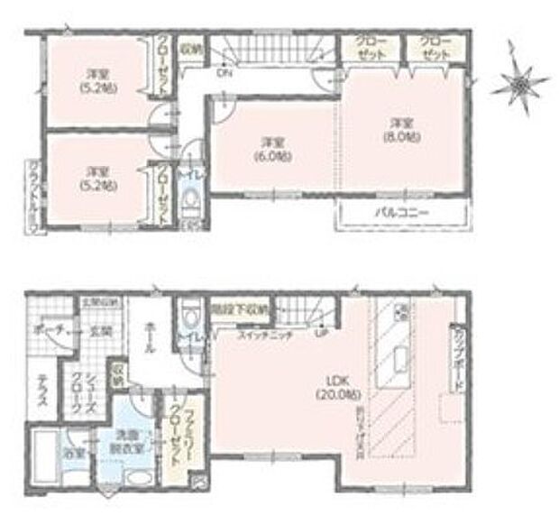 4LDK(3LDK)※図面と現況に相違ある場合には現況優先とします。