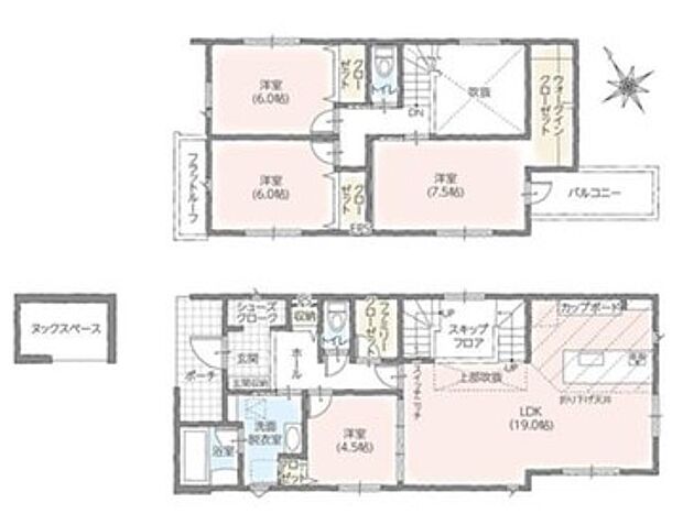 4LDK※図面と現況に相違ある場合には現況優先とします。