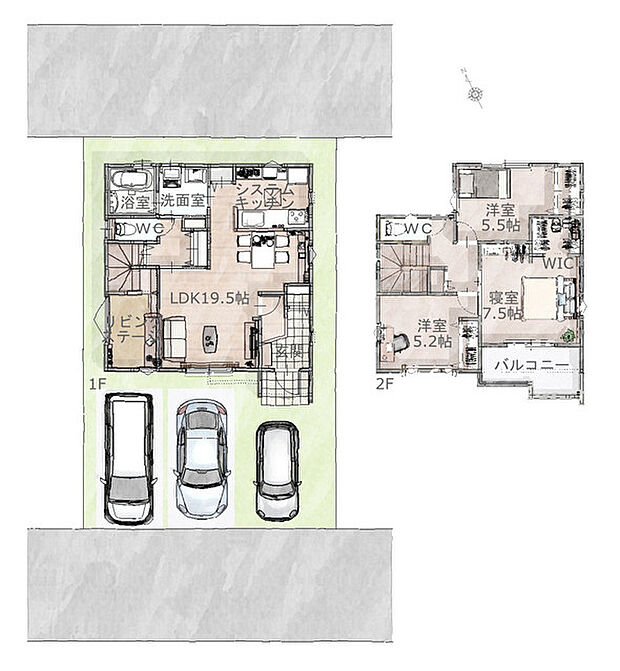 3LDK+リビングステージ