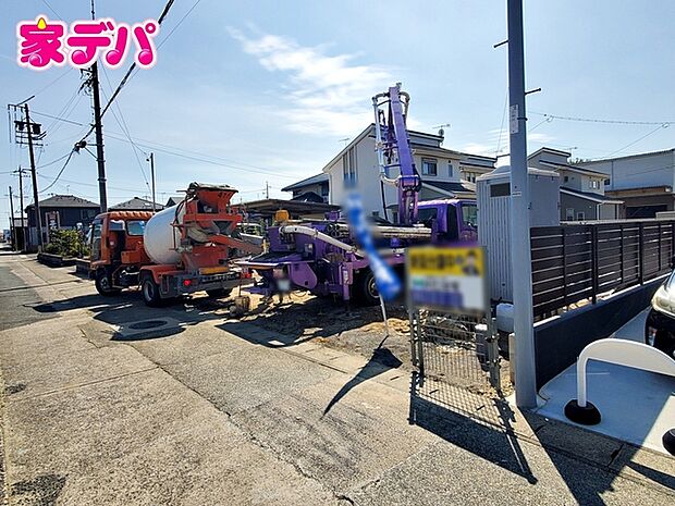 建築予定地です。ご見学希望のお客様につきましては同型同仕様の物件にご案内いたします