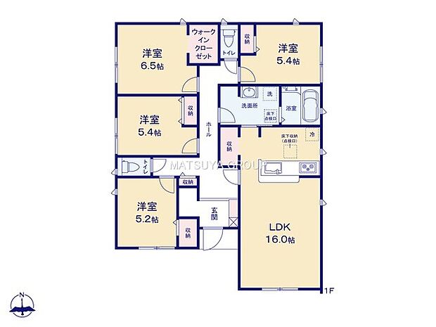 4LDK ※図面と現況に相違ある場合には現況優先とします。 