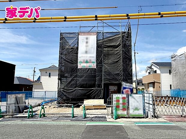 上棟しました。ご見学希望のお客様につきましては同型同仕様の物件にご案内いたします