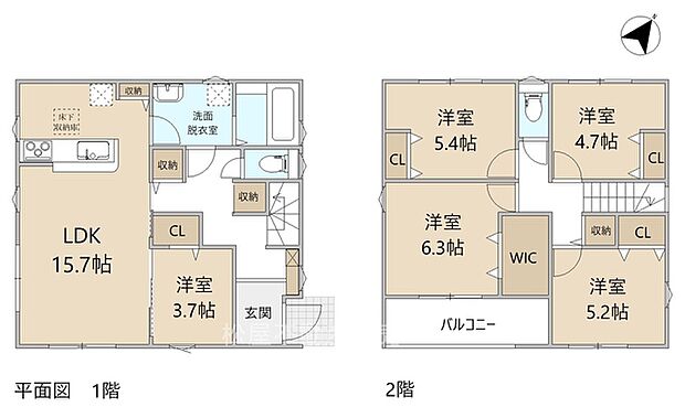 5LDK※図面と現況に相違ある場合には現況優先とします。