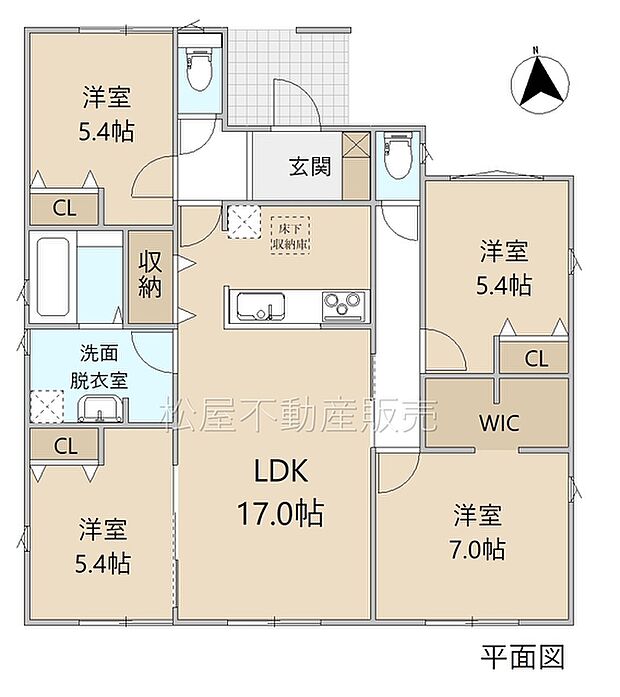 4LDK※図面と現況に相違ある場合には現況優先とします。 