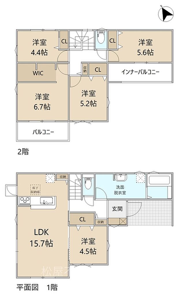 5LDK※図面と現況に相違ある場合には現況優先とします。