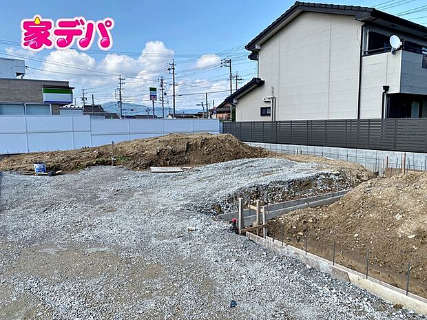 建築予定地です。ご見学希望のお客様につきましては同型同仕様の物件にご案内いたします