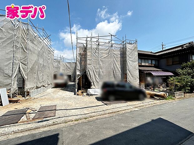 【4号棟】上棟しました! ・長期優良住宅 ・4LDK ・LDK16.7帖、隣接洋室3.8帖 ・2階全室にウォークインクローゼット完備 ・全居室収納完備 ・パントリー ・リビング階段