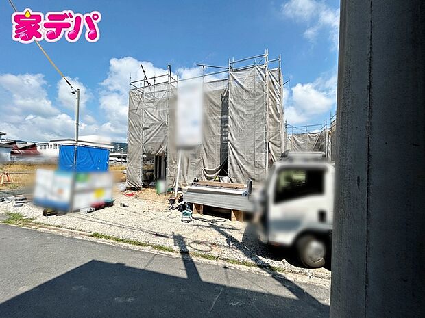 上棟しました。ご見学希望のお客様につきましては同型同仕様の物件にご案内いたします