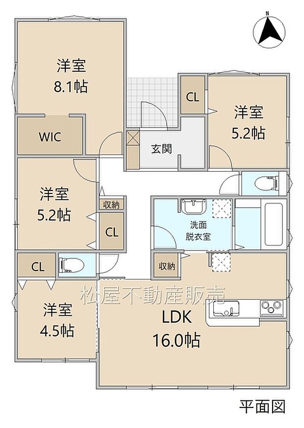 4LDK※図面と現況に相違ある場合には現況優先とします。 