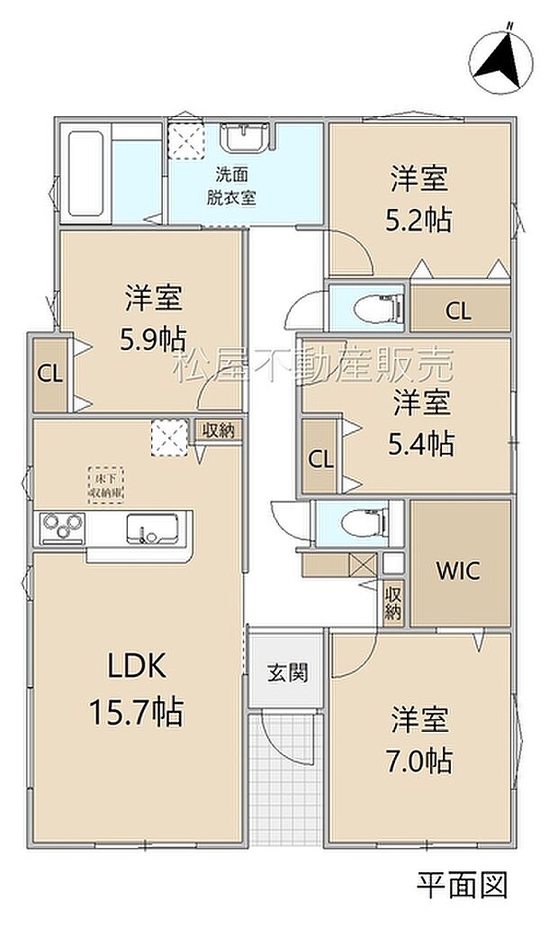 4LDK※図面と現況に相違ある場合には現況優先とします。