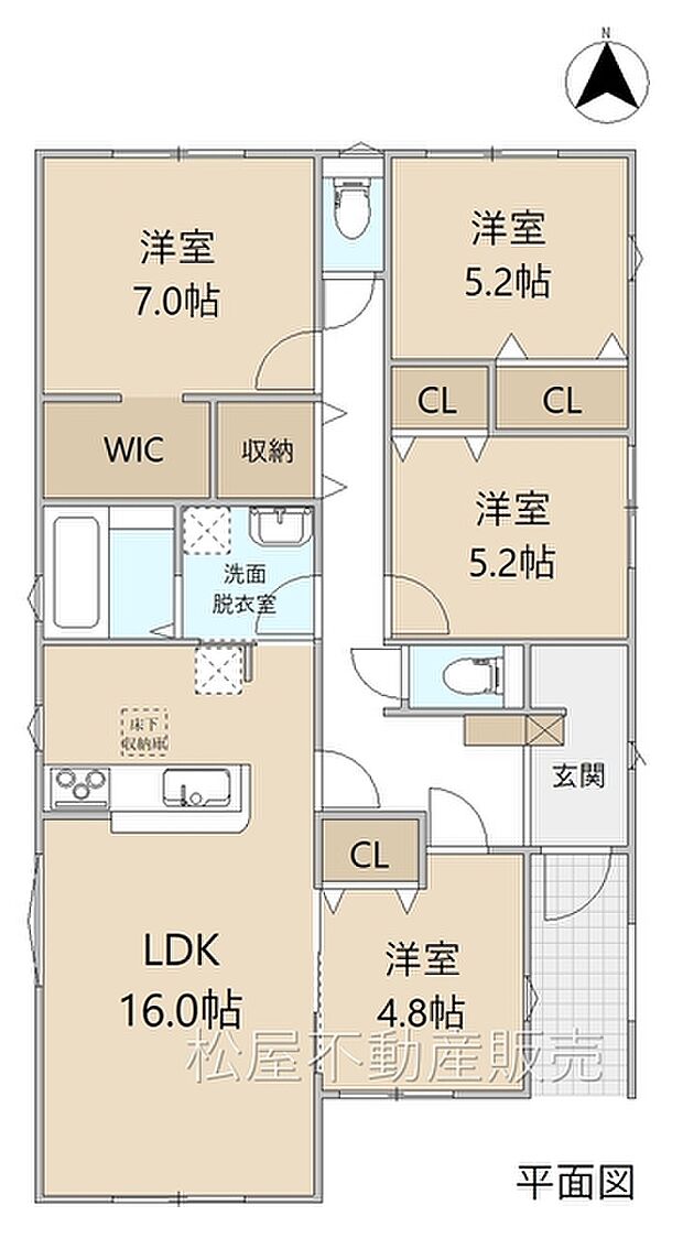 4LDK※図面と現況に相違ある場合には現況優先とします。