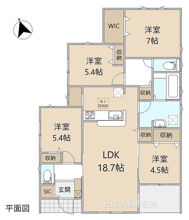 4LDK※図面と現況に相違ある場合には現況優先とします。 