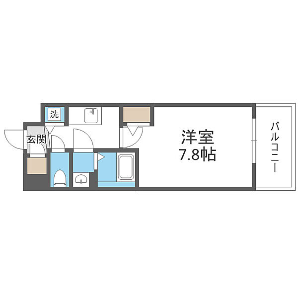 カーサレグラス城東セントラル ｜大阪府大阪市城東区成育1丁目(賃貸マンション1K・8階・25.05㎡)の写真 その2