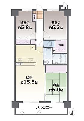 間取り コアマンション新水前寺II 2階/-