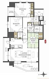 オーヴィジョン熊本駅南 3LDKの間取図画像