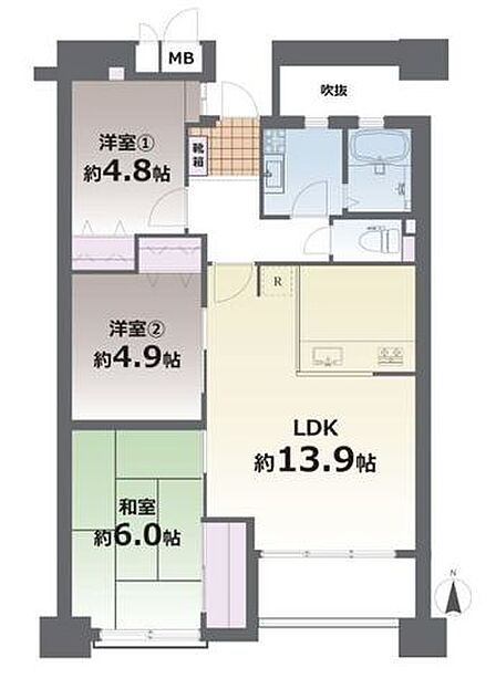 3LDK 間取り