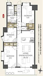 アーバンパレス水前寺駅前 3LDKの間取図画像