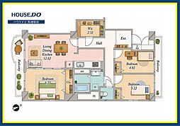 新松戸サンライトパストラル弐番街C 3LDKの間取図画像