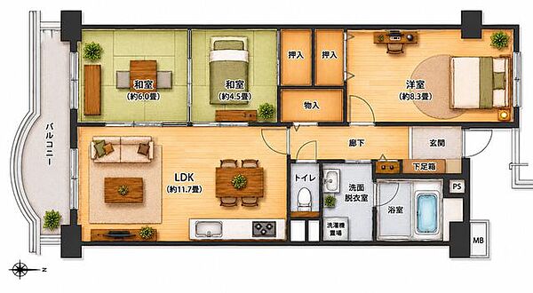 間取りを拡大表示